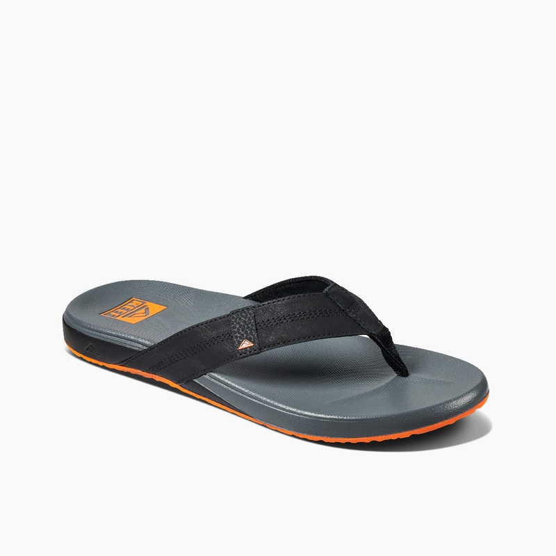 REEF Cushion Phantom Sandal-Black/Orange
