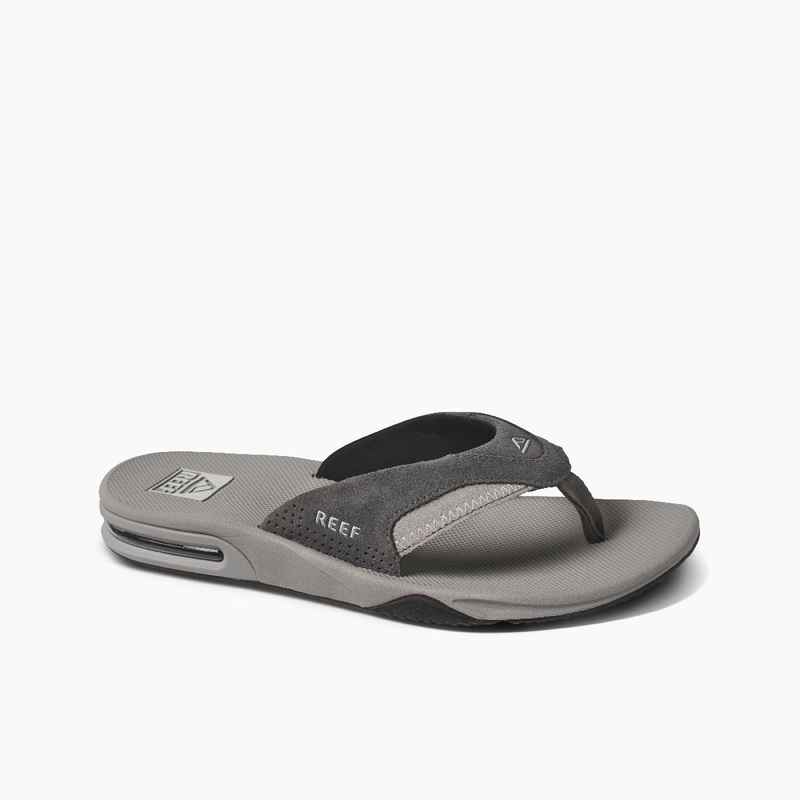 REEF Fanning Sandal-Grey Suede