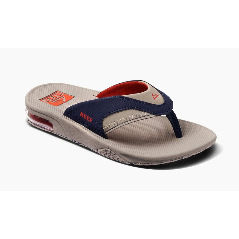 REEF Kids Fanning Sandal-Taupe/Navy