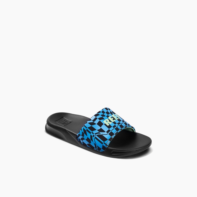 REEF Kids One Slide Sandal-Swell Checkers