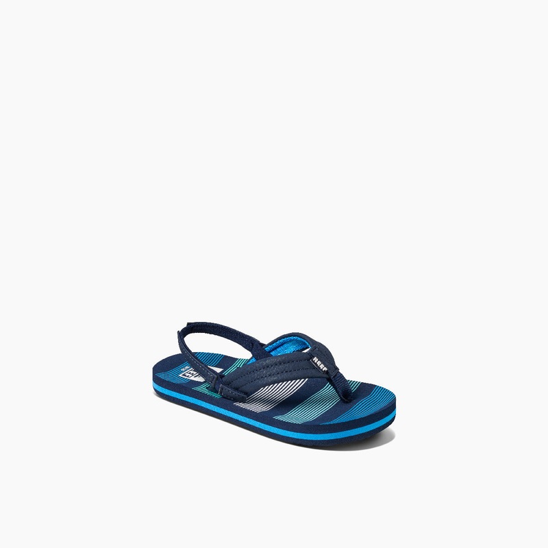 REEF Little Ahi Sandal-Deep Sea Stripes