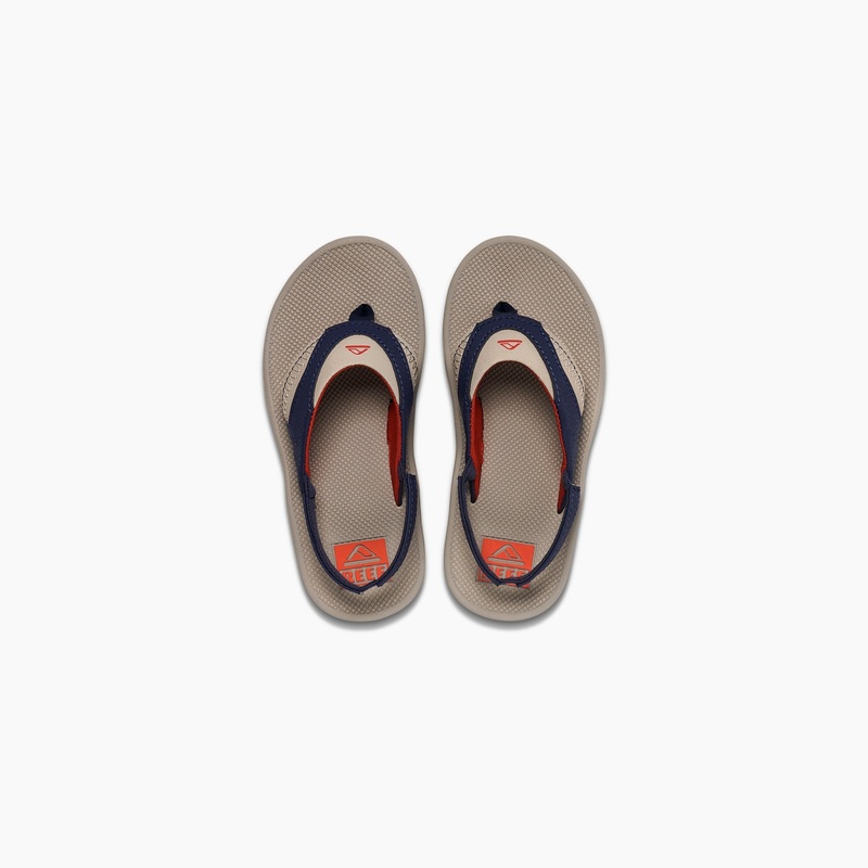 REEF Little Fanning Sandal-Taupe/Navy