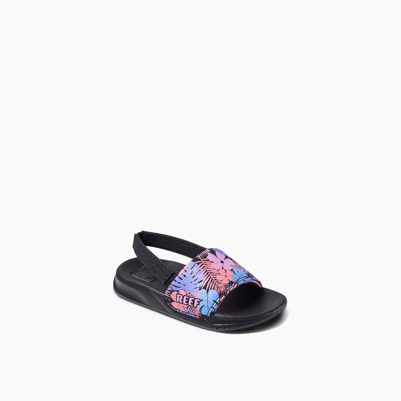 REEF Little One Slide Sandal-Purple Fronds