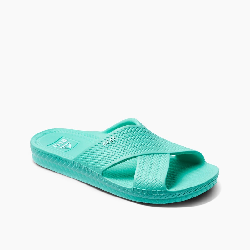 REEF Water X Slide Sandal-Neon Teal