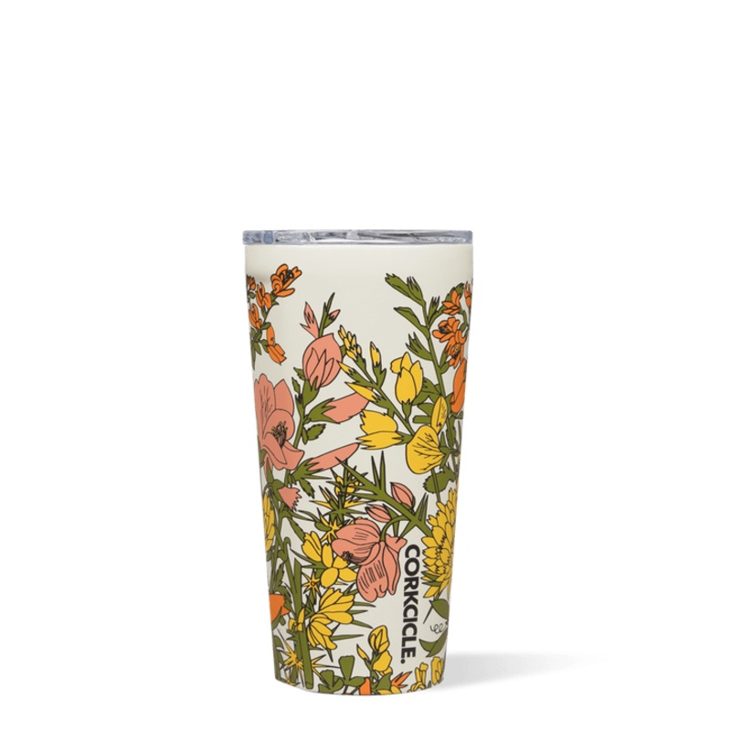 Corkcicle 16 oz Tumbler-Cream Wildflower