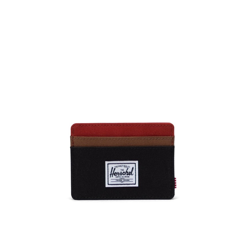 Herschel Charlie RFID Wallet-Black/Saddle/Ketchup
