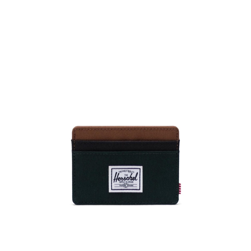 Herschel Charlie RFID Wallet-Scarab/Black/Saddle