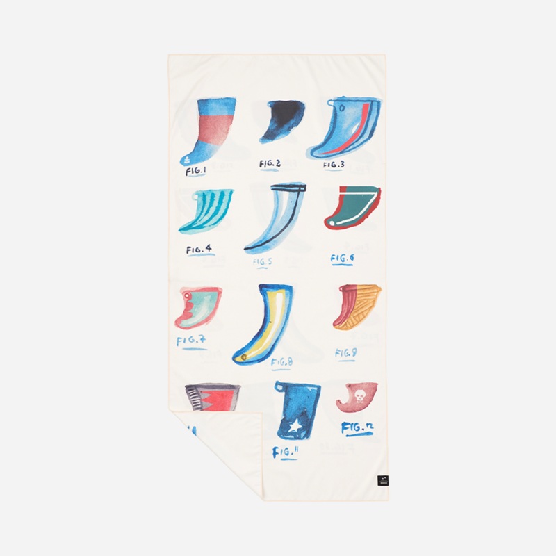 Slowtide Fins Out Quick Dry Towel-White