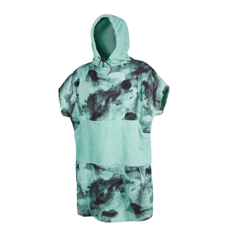 Mystic Allover Poncho-Black/Mint