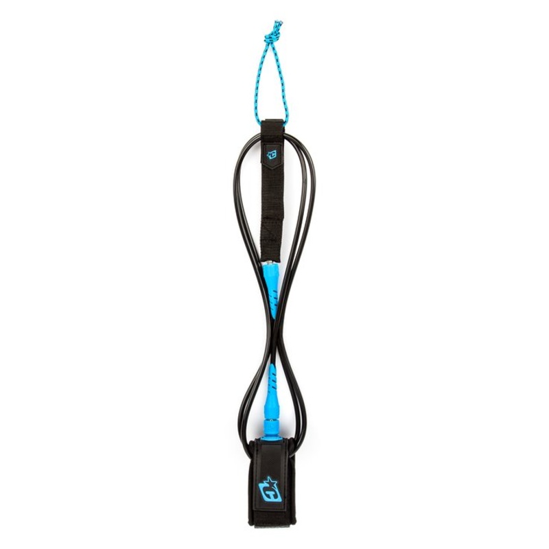 Creatures Pro Leash-6′ x 9/32″-Black/Cyan