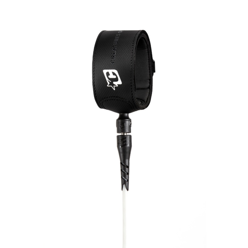 Creatures Superlite Comp Leash-6′ x 1/4″-White Matte Black