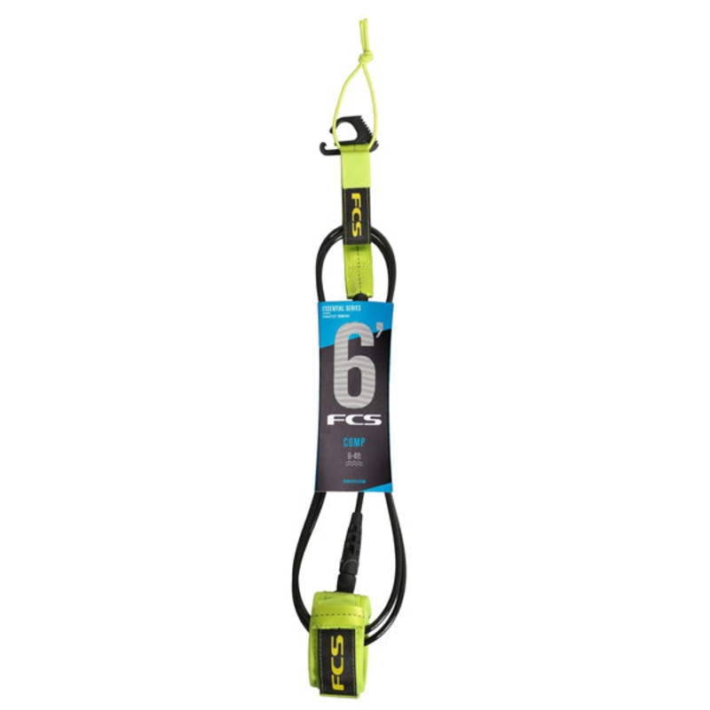 FCS Comp Essential Leash-6′ x 5.5mm-Fluro Green