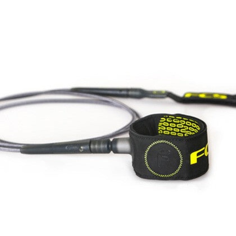 FCS Freedom Leash-6′-Charcoal/Green