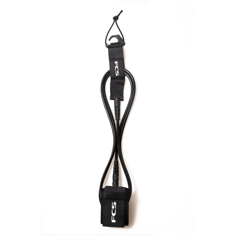 FCS Longboard Ankle Leash-10′ x 7mm-Black