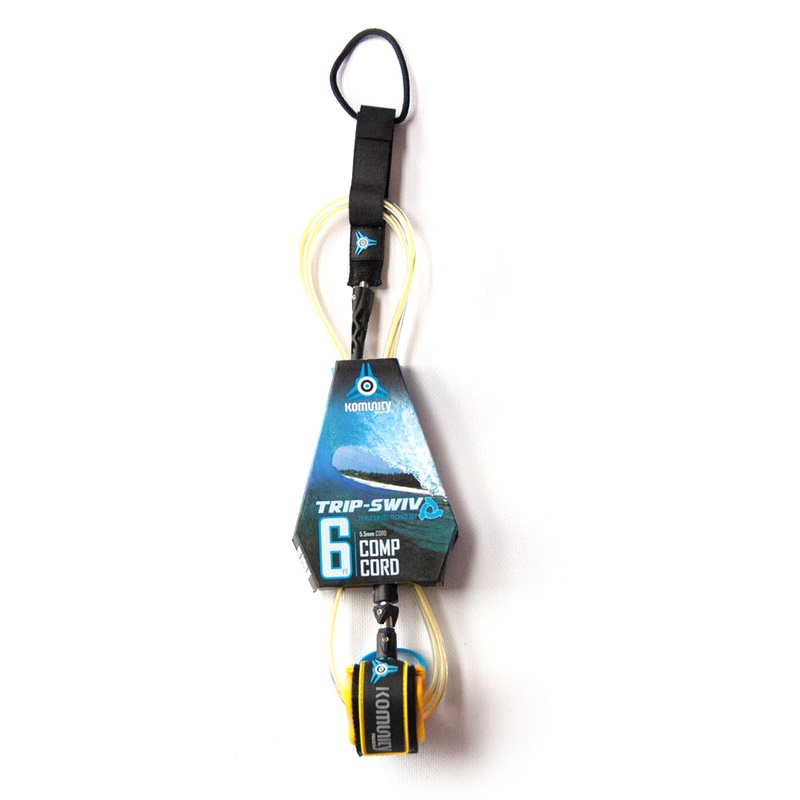 Komunity Triple Swivel Comp Cord Leash-Yellow-6′ x 5.5mm