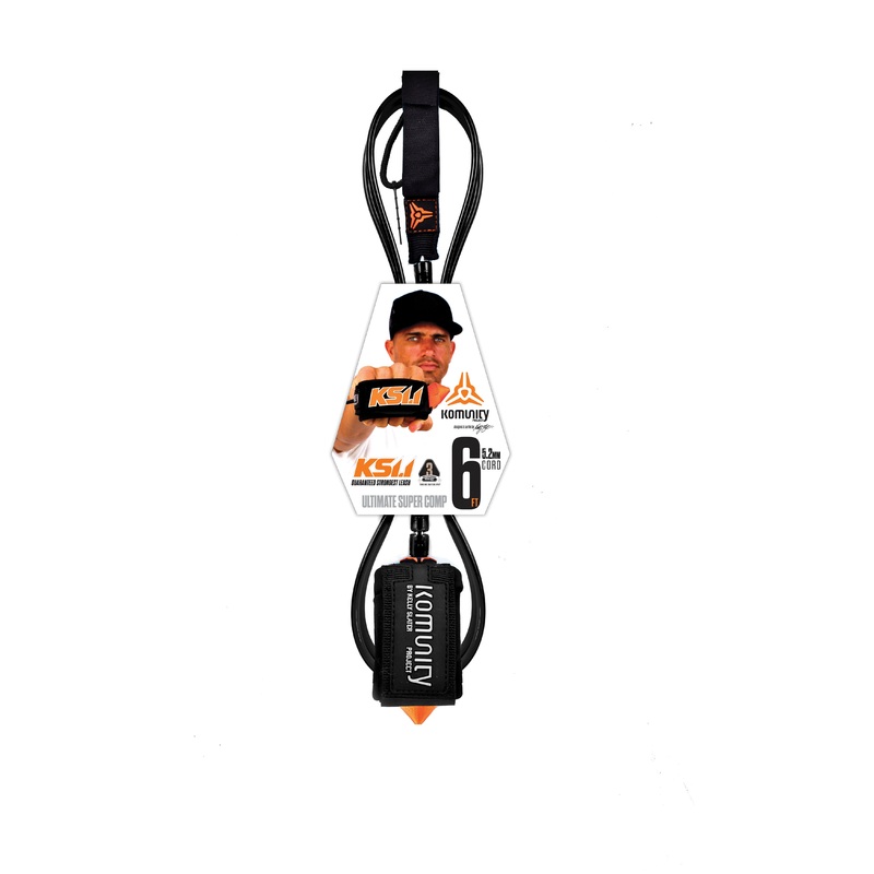 Komunity Ultimate Super Comp Leash-Black-6′ x 5.2mm