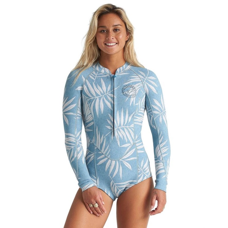Billabong Salty Dayz L/S Springsuit-Blue Palms