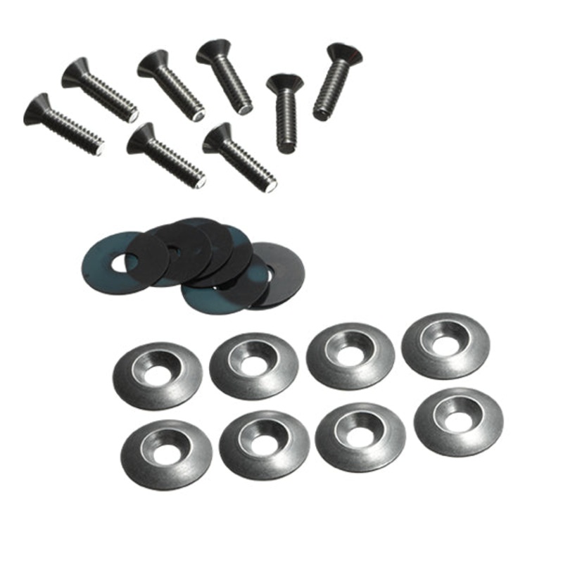 Carved Razor Screws and Washers-Set of 8