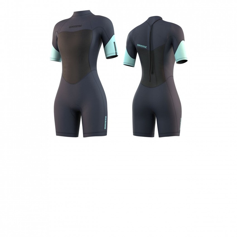 Mystic Brand 3/2mm Back Zip S/S Springsuit-Night Blue