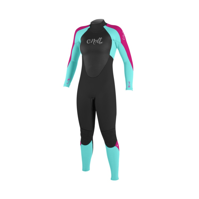 O’Neill Girl’s Epic 4/3 BZ Wetsuit-Blk/Seaglass/Berry