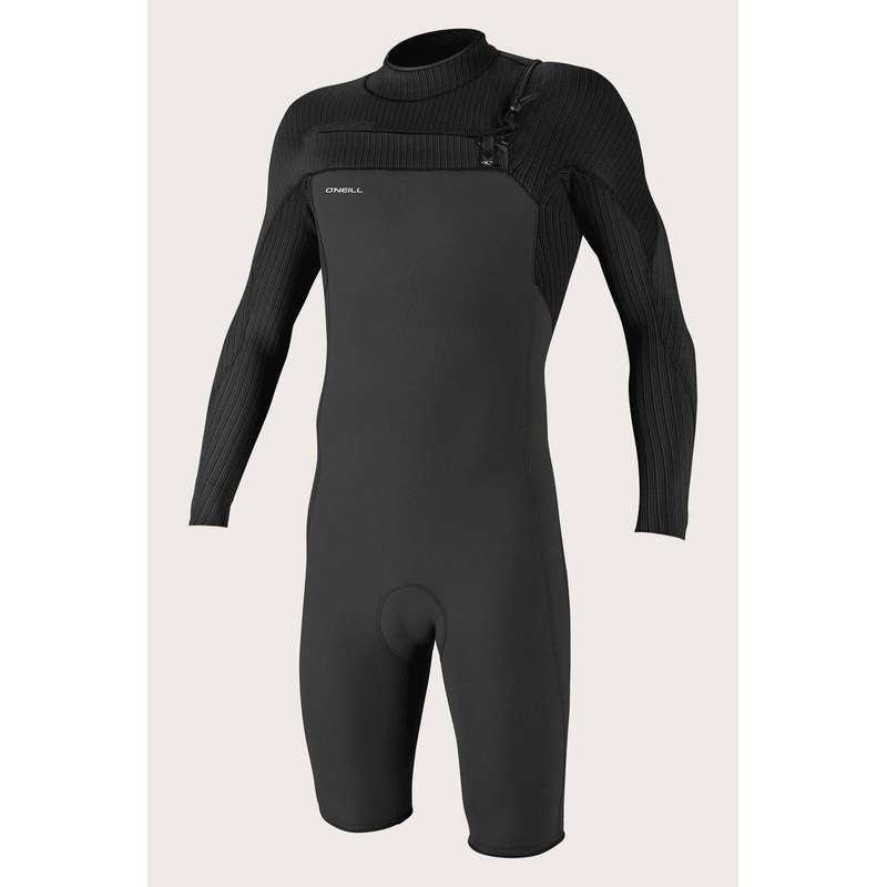 O’Neill Hyperfreak 2MM Chest Zip L/S Springsuit-Raven/Black