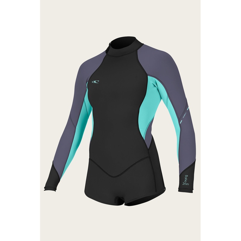O’Neill Wmn’s Bahia 2/1MM L/S Springsuit-Black/Seaglass/Dusk