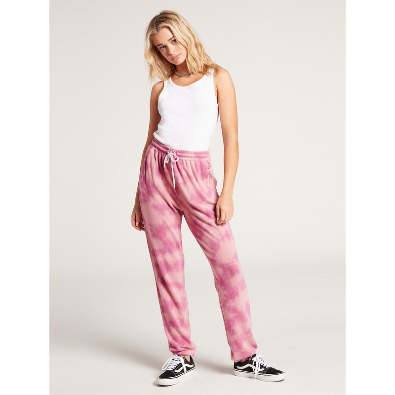 Volcom Lil Fleece Pants-Faded Mauve