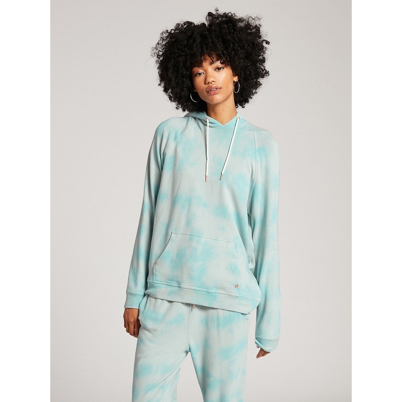 Volcom Lil Hooded Sweatshirt-Blue Fog