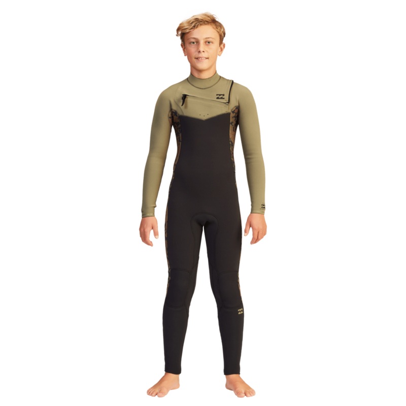Billabong 302 Boys Revolution Wetsuit-Military