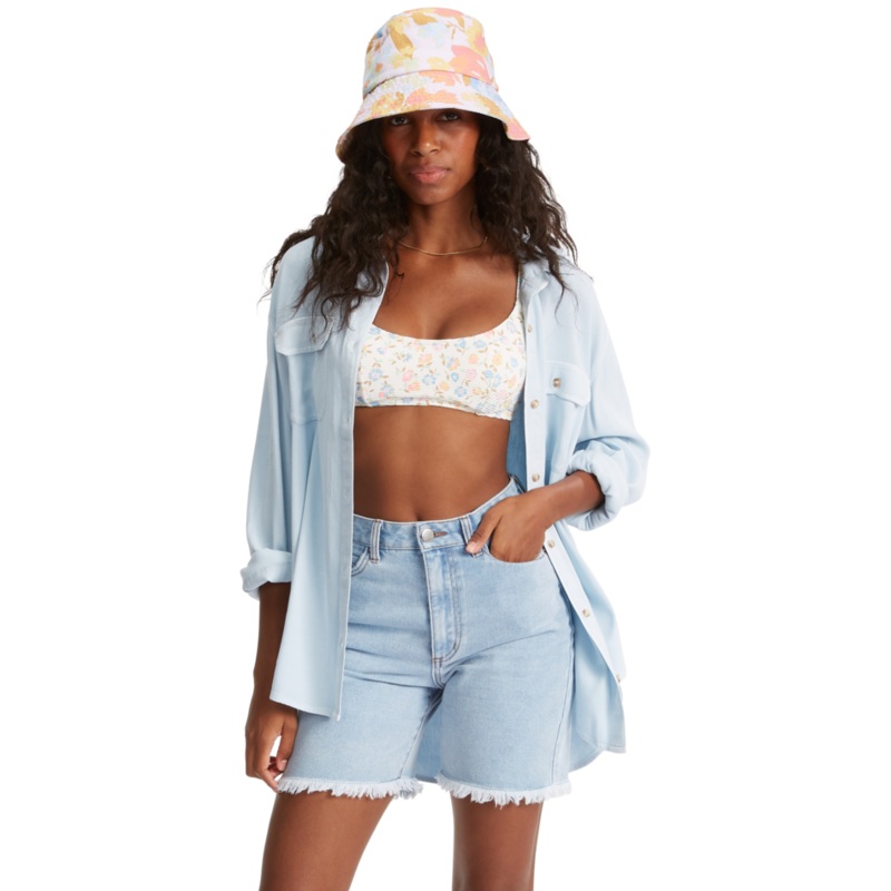 Billabong So Stoked L/S Shirt-Light Chambray