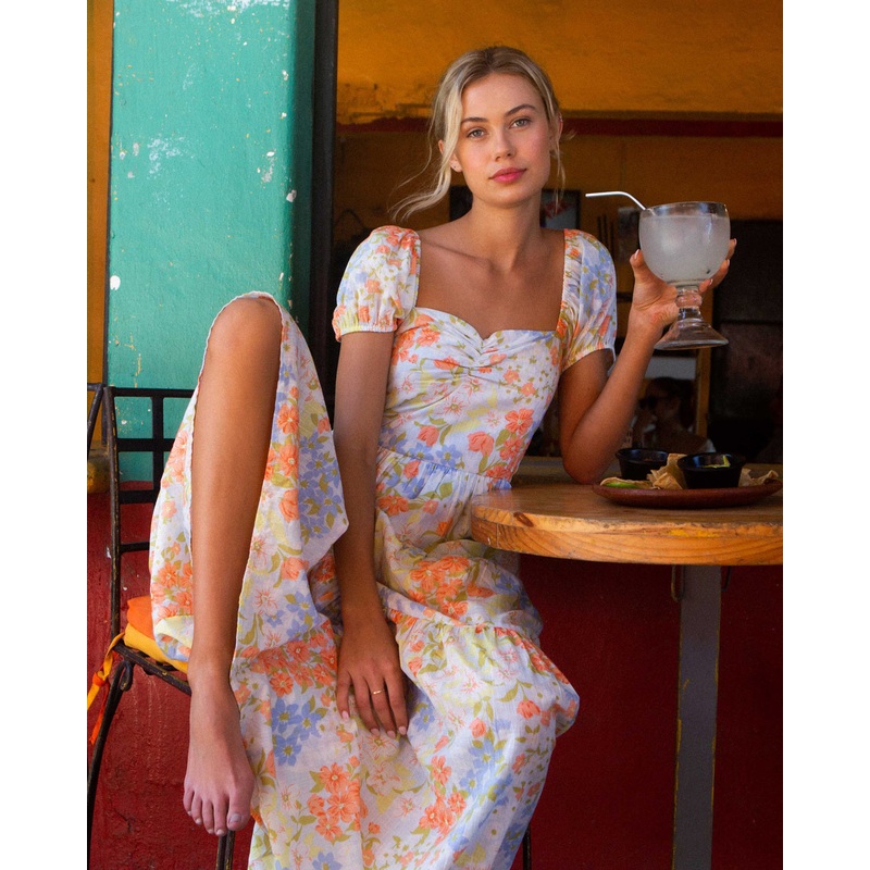 Billabong Sunrise Dress-White/Multi