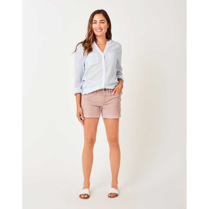 Carve Designs Dylan Gauze Tunic-Light Royal Mini Stripe