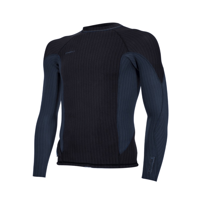 O’Neill Hyperfreak Comp-X 2mm L/S Top-Black/Cadet Blue