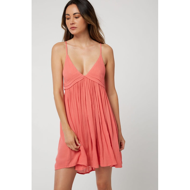 O’Neill Saltwater Solids Tank Dress-Tea Rose