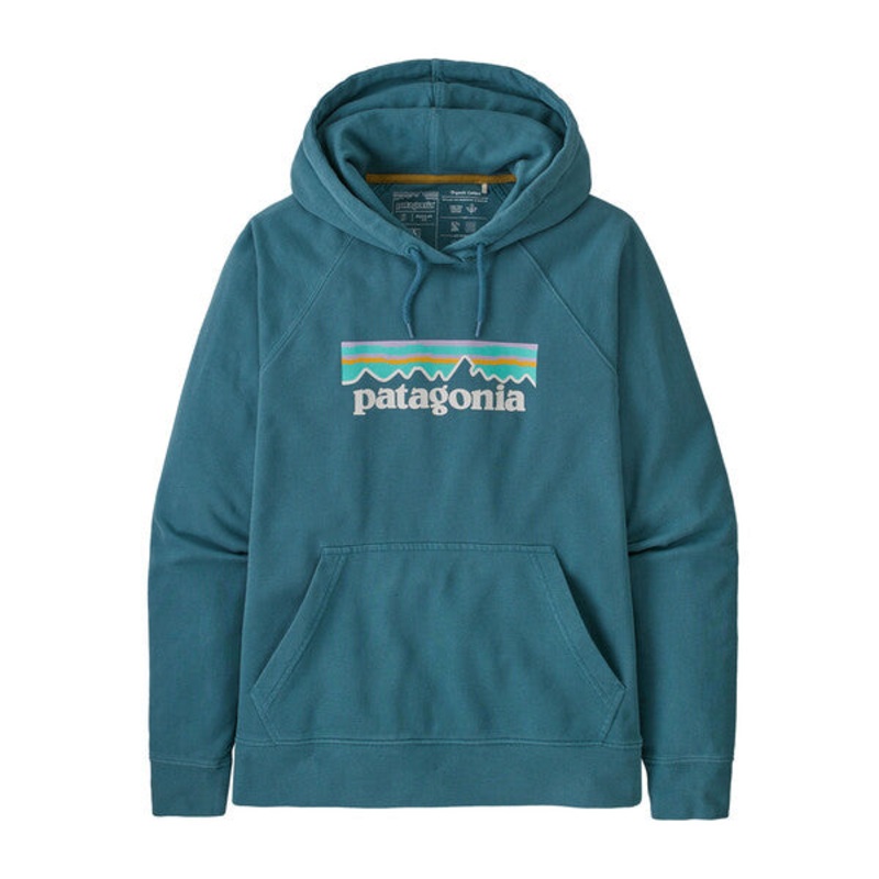 Patagonia W’s Pastel P-6 Logo Organic Sweatshirt-Abalone Blue