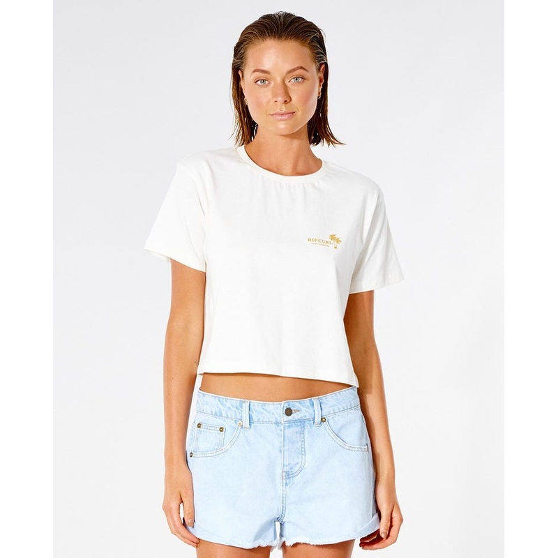 Rip Curl The Island Crop Tee-Bone