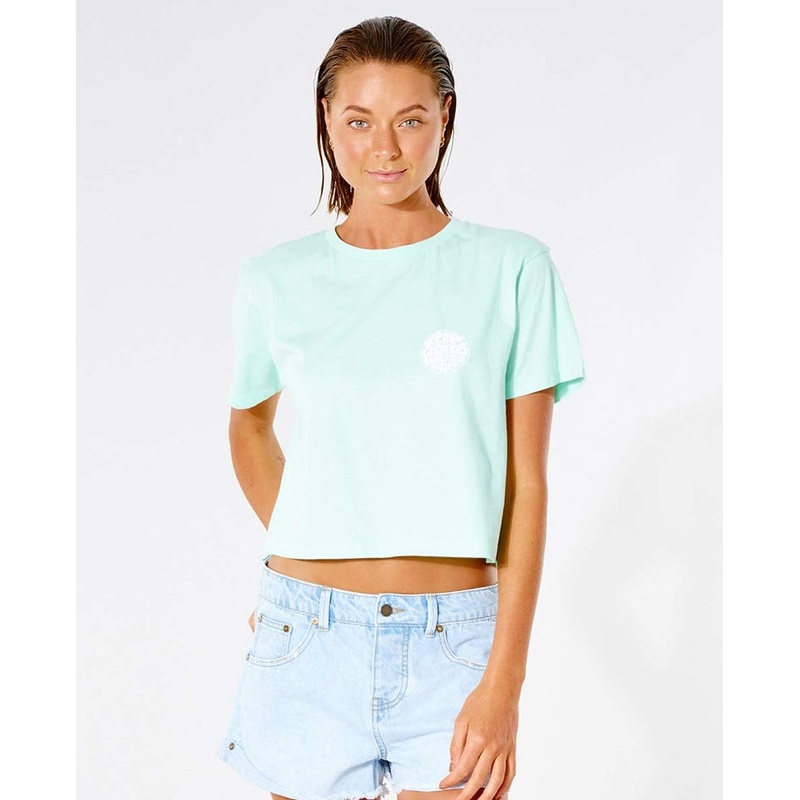 Rip Curl Wettie Icon Tee-Light Aqua