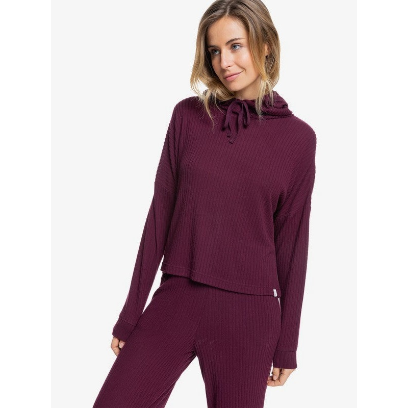 Roxy Comfy Place Hooded L/S Tee-Fig