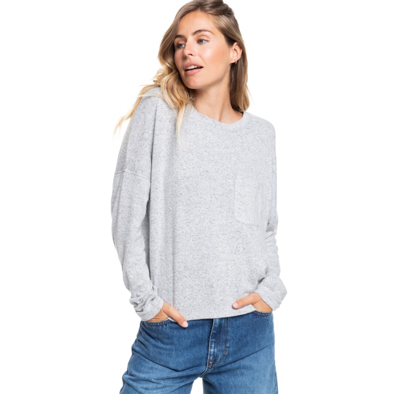 Roxy Just Perfection Crew L/S Shirt-Heritage Heather