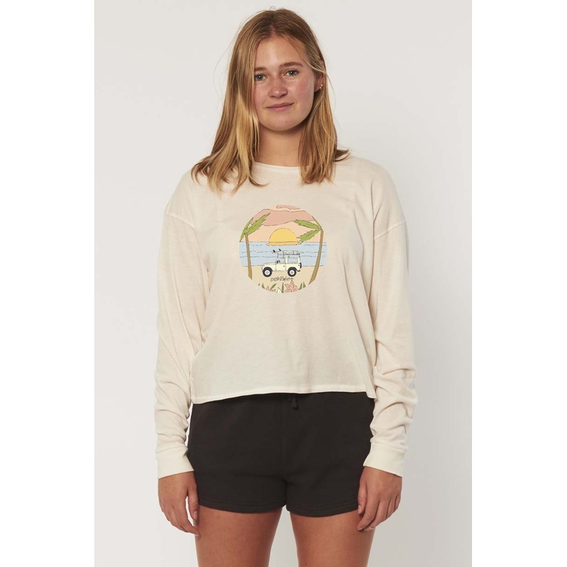 Sisstr Melted Sunset L/S Tee-Vintage White