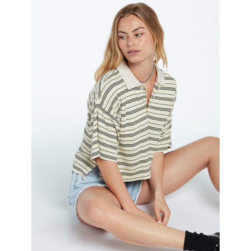 Volcom Popztone S/S Polo Shirt-Bone