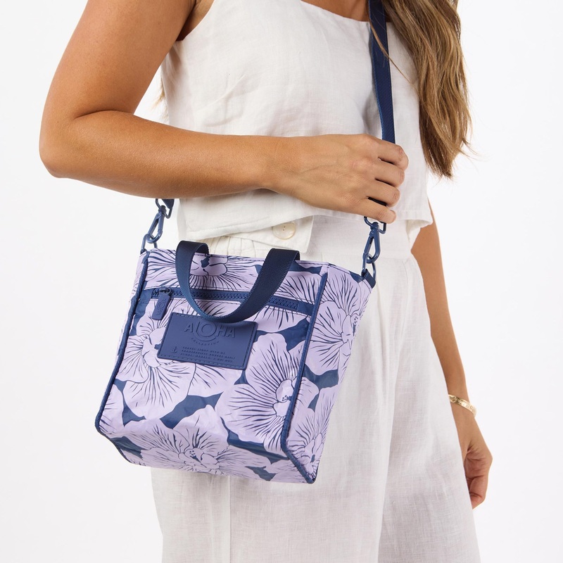 Aloha Collection Purau Crossbody Bag-Lilac/Navy