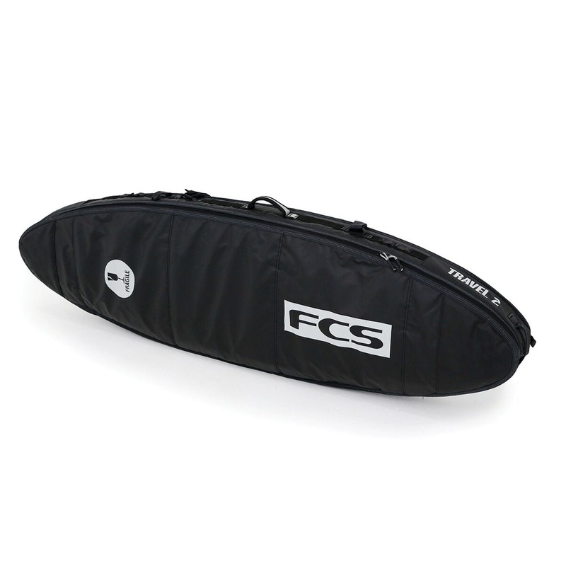 FCS Travel 2 Fun Board Bag-Black/Grey-7’0″