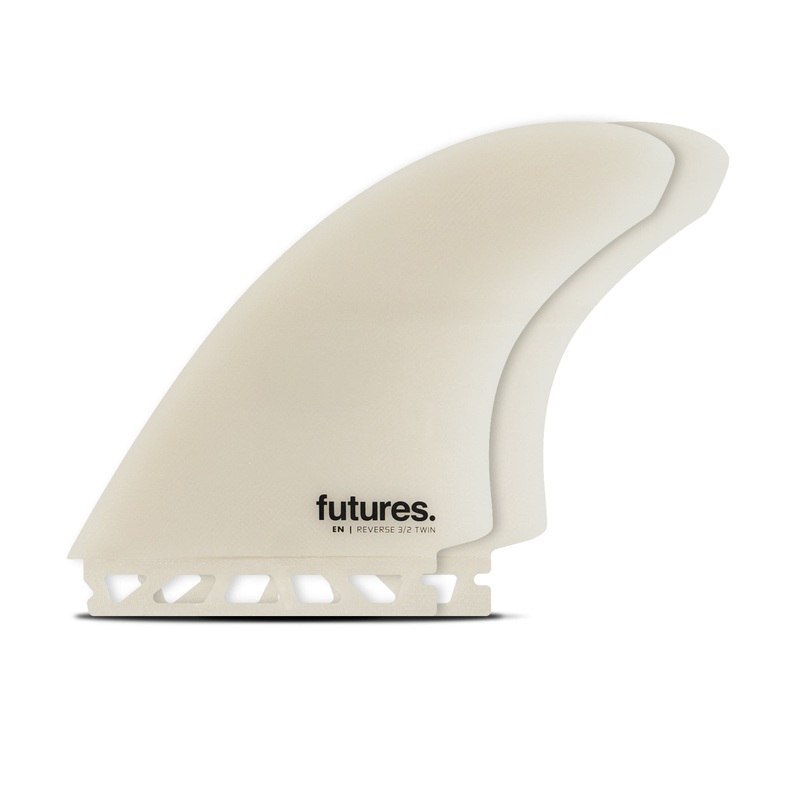 Futures En 3/2 Reverse Fiberglass Twin Fin Set-Grey