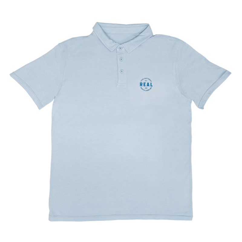 REAL Eagle Polo Shirt-Light Blue