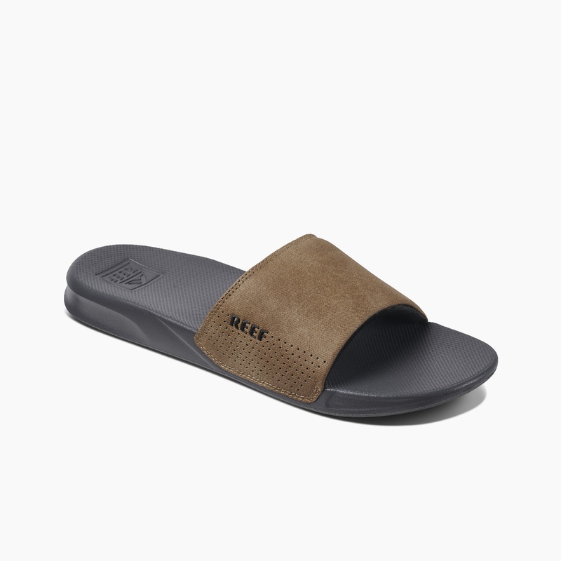REEF REEF One Slide Sandal-Grey/Tan