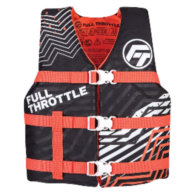 Full Throttle Youth and Teen Nylon Life Jacket – 55-88lb