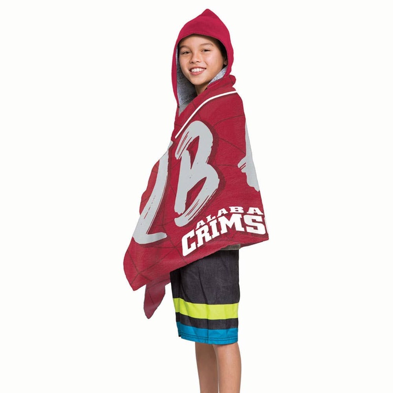 NCAA Alabama Crimson Tide Hooded Beach Towel, 22″ x 51″