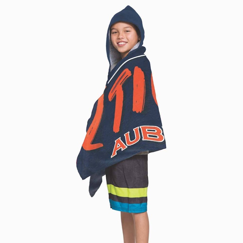 NCAA Auburn Tigers Hooded Beach Towel, 22″ x 51″