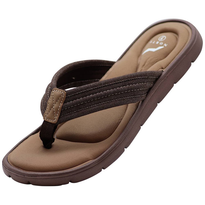 Norty Mens Memory Foam Footbed Comfort Casual Sandal Slip On